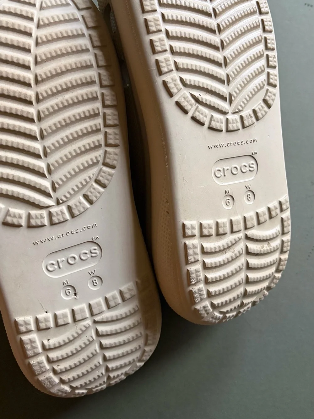Crocs Classic Crush Clogs in Bone